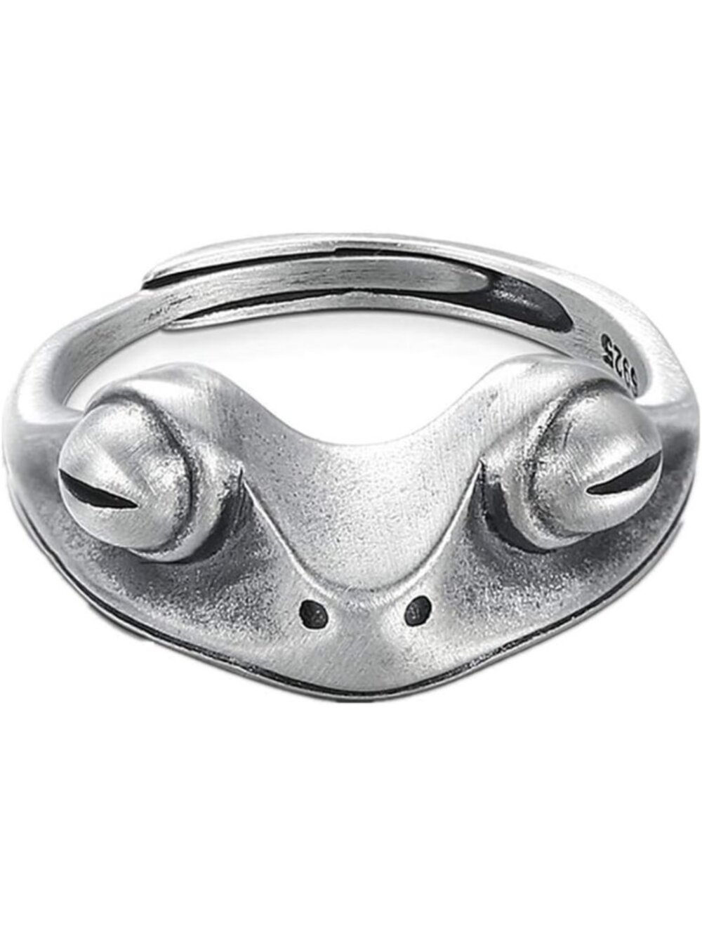 925 Sterling Silver Frog Open Ring - Unique Couple's Jewelry for Men & Women